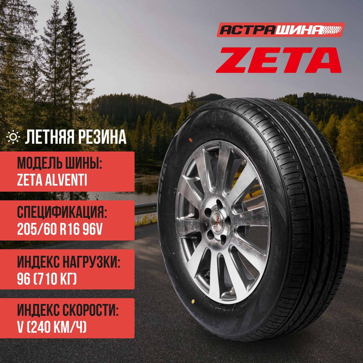 ZETA Alventi 205/60R16 - АСТРАШИНА